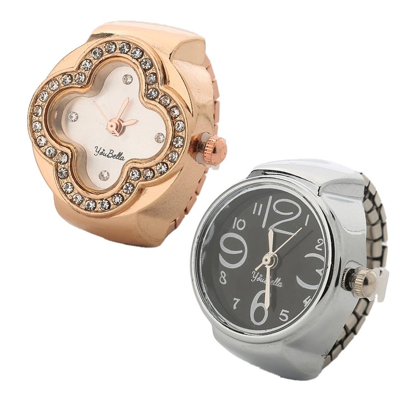 YouBella Valentine Gifts for Couple Jewellery Stylish Unisex Finger Couple Ring Watch for Girls/Women/Men/Boys(Multi-Color) (Couple Watch Ring 3) - Image 1