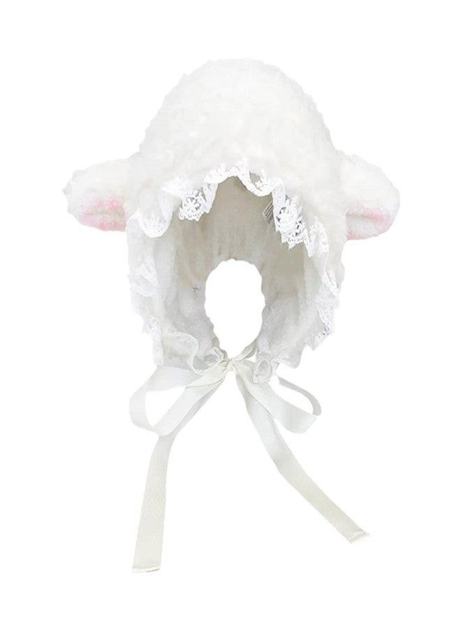EINCORN Cartoon Lamb Hat Cute Caps Party Holiday for Autumn Winter Japanese Costume for Kid Adults with Strap Warm Hat, As the Picture Shows - Image 1