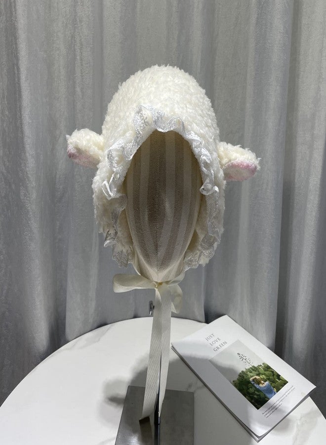 EINCORN Cartoon Lamb Hat Cute Caps Party Holiday for Autumn Winter Japanese Costume for Kid Adults with Strap Warm Hat, As the Picture Shows - Image 5