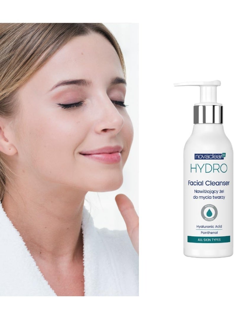 Novaclear Hydro Facial Cleanser 150ml – Gentle Face Wash with Hyaluronic Acid, Green Tea & Panthenol - Image 2