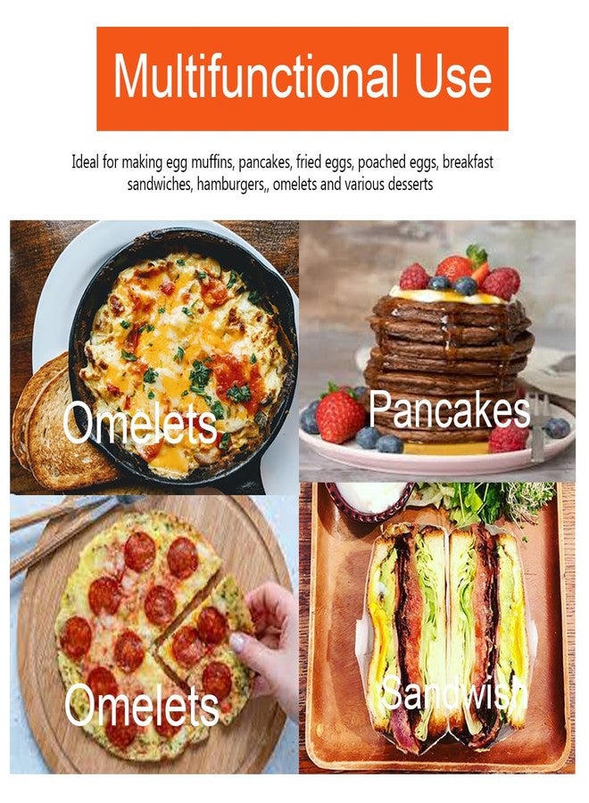 WOWITIS 6 Packs Professional Pancake Ring Egg Ring Set, 6" Pancake Ring 4" Egg Ring for Griddle,Non-Stick Stainless Steel 6 Inch Pancake 4 Inch Egg Ring for Frying Egg with Silicone Handle（2X 6"+ 6X 4" ） - Image 5