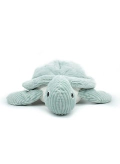 Les Deglingos Sauvenou Giant Turtle Plush Toy - Mint Green, Soft Corduroy, Eco-Friendly Padding, Perfect for Babies & Kids  - Image 4