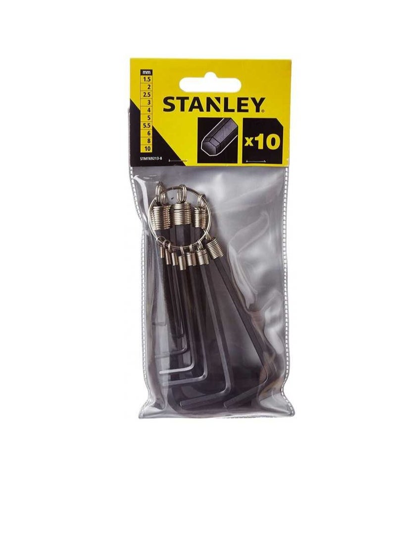 Stanley 10 pieces Hex Key set Ring 1.5/2/2.5/3/4/5/5.5/6/8/10mm Allen Keys - Image 2