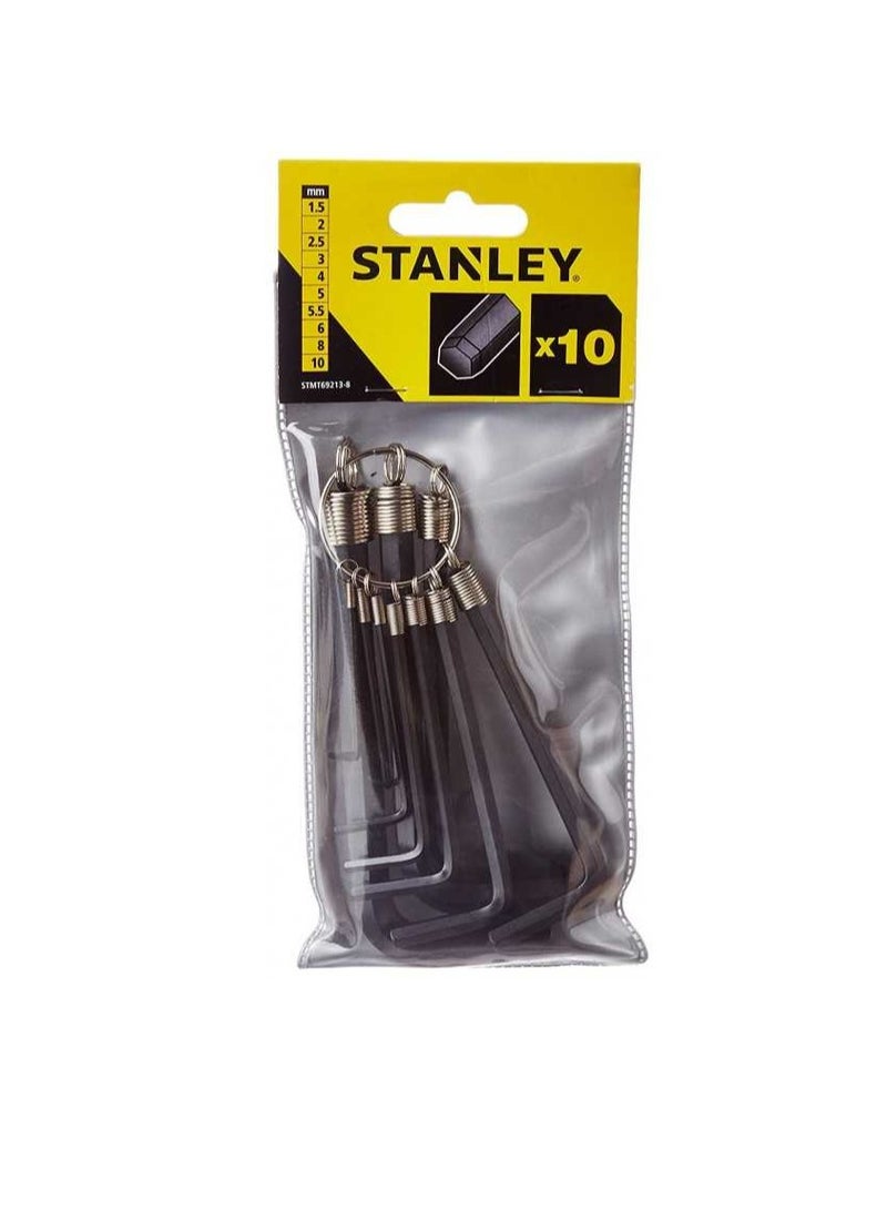 Stanley 10 pieces Hex Key set Ring 1.5/2/2.5/3/4/5/5.5/6/8/10mm Allen Keys - Image 3