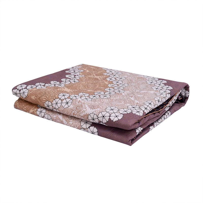 Status Contract Pure Cotton 120 GSM Reversible Soft Lightweight Printed Double Bed Blanket/AC Dohar/Skin Friendly Dohar-220x200 cm | (Brown), 120 Tc - Image 2