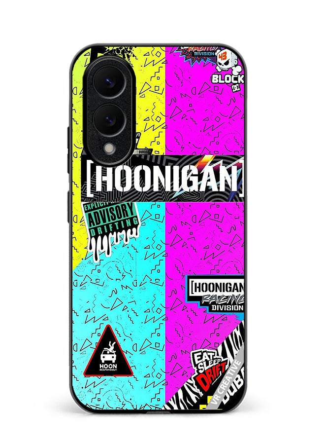 VR CREATIVE Protective Case Cover For Samsung Galaxy S25 Edge Multiple Logo Design Multicolour