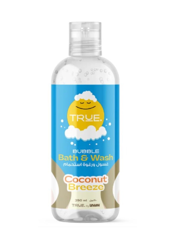 True by Lanalou Bubble Bath & Wash Coconut Scent 250ml - Image 1