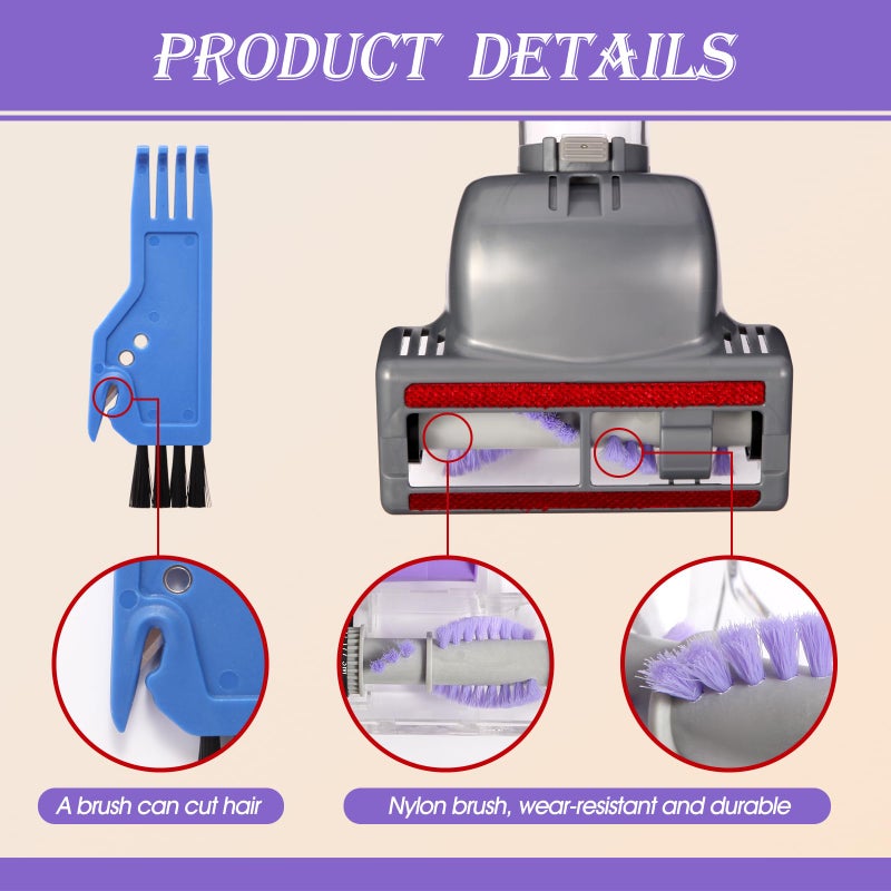Hcxvtyx Upgraded Pet Hair Power Brush Tool Attachment for Shark Navigator Lift-Away Deluxe Upright NV360 NV350 NV352 NV356E NV370 NV22L UV420 UV410 UV440 Vacuum Replacement Parts Numbers 119FFJ Purple - Image 4
