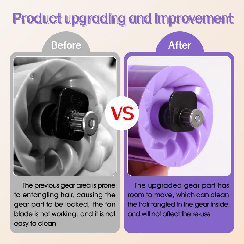 Hcxvtyx Upgraded Pet Hair Power Brush Tool Attachment for Shark Navigator Lift-Away Deluxe Upright NV360 NV350 NV352 NV356E NV370 NV22L UV420 UV410 UV440 Vacuum Replacement Parts Numbers 119FFJ Purple - Image 5