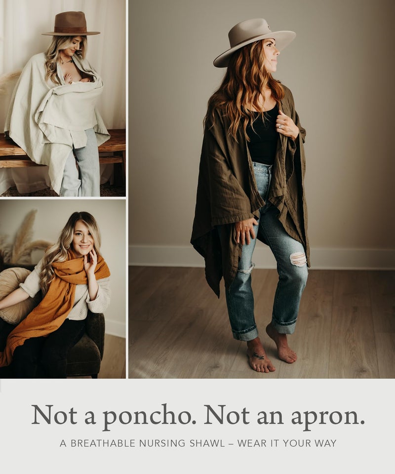 Kishu Baby Indi by Kishu Baby Fairtrade Certified Organic Muslin Nursing Cover Up for Breastfeeding, Breathable Shawl, Scarf, Privacy Nursing Cover for Breastfeeding Moms (Indi Blue) - Image 2