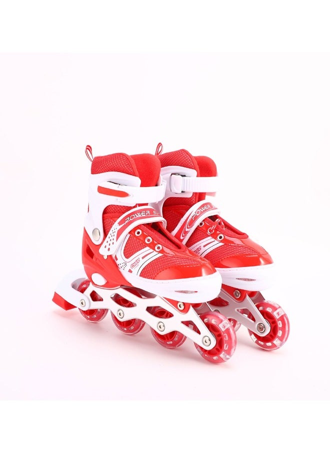 ATM Adjustable Inline Skates for Kids with Protective Gear Set - Size L  - Image 1