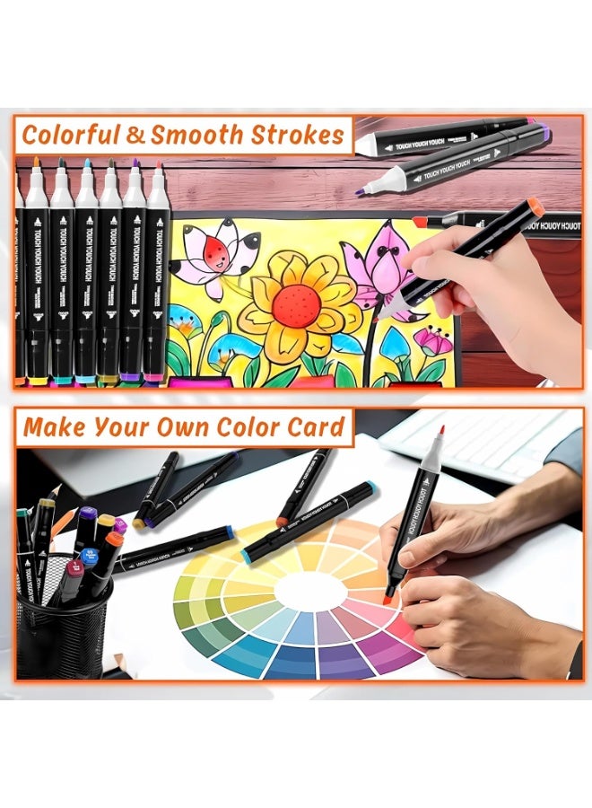 Touch 60-color double-sided marker marker set with carrying bag for adults and children artists - Image 3