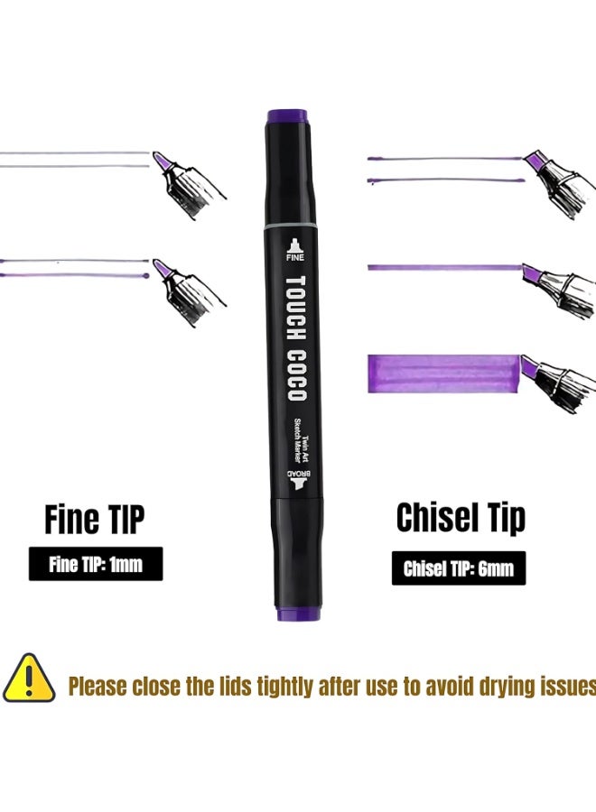 Touch 60-color double-sided marker marker set with carrying bag for adults and children artists - Image 5