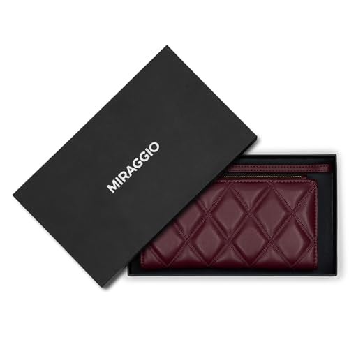 Miraggio Amaya Quilted Bi-Fold Zip Around Wallet for Woman|Gift Items for Women - Image 4