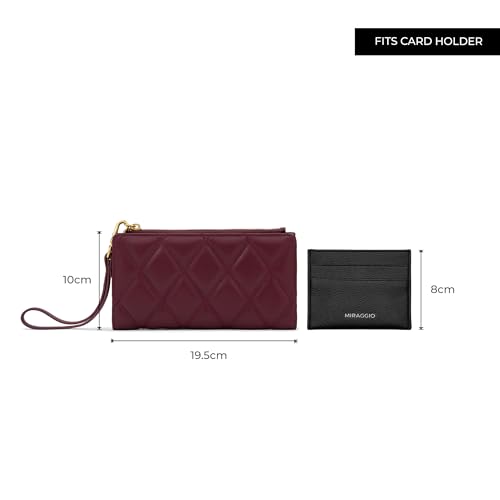 Miraggio Amaya Quilted Bi-Fold Zip Around Wallet for Woman|Gift Items for Women - Image 2