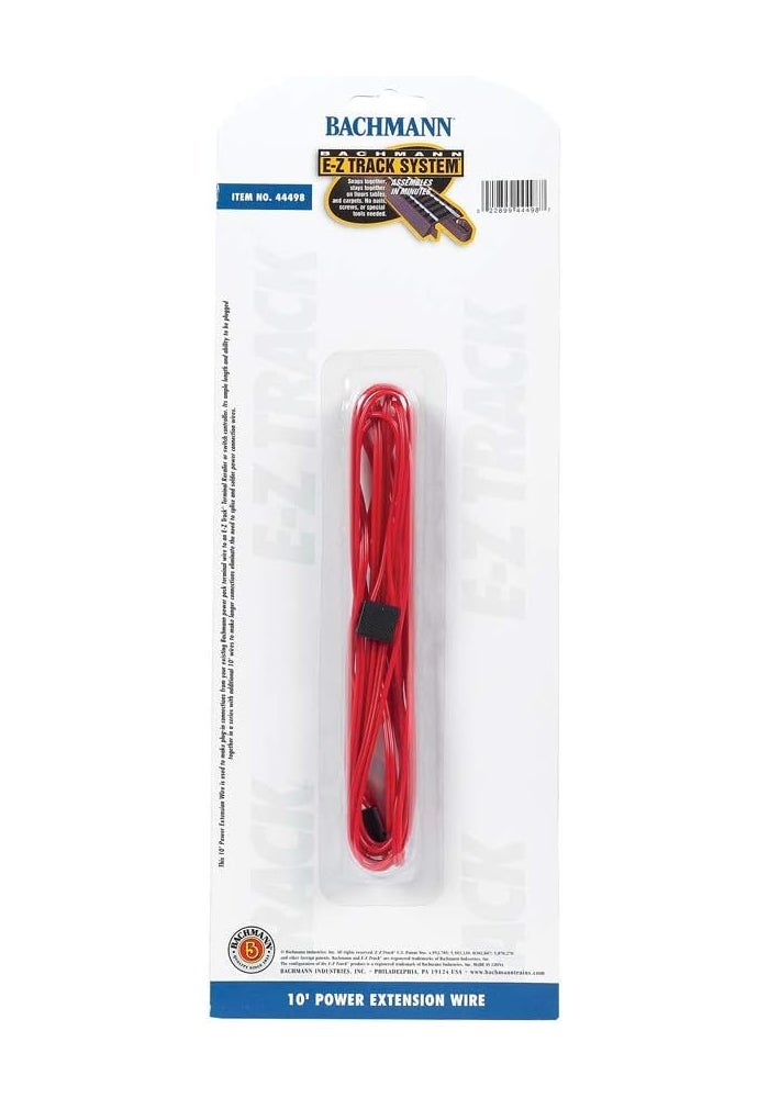 Bachmann Trains E-Z Track 10' Power Extension Wire - Red - Image 2