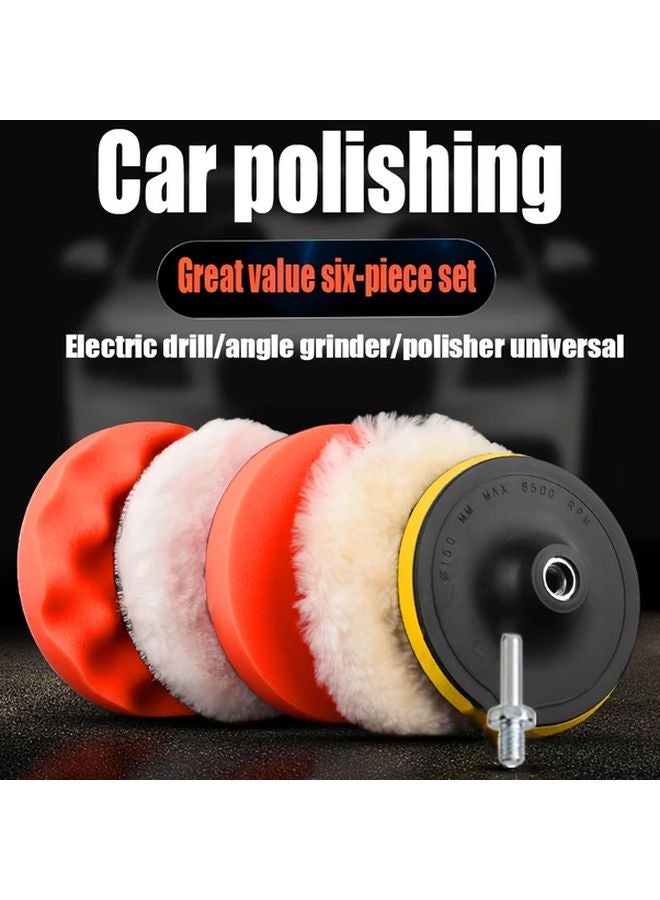 مجموعة تلميع سيارات 4 بوصة مع أقراص إسفنجية مطاطية ووسادات تلميع متعددة الألوان لزاوية المطحنة - Image 2
