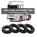 GoolRC 4pcs Trailer Car Rubber Tires for 114 Tamiya Tractor Truck RC Climber Trailer - Image 4