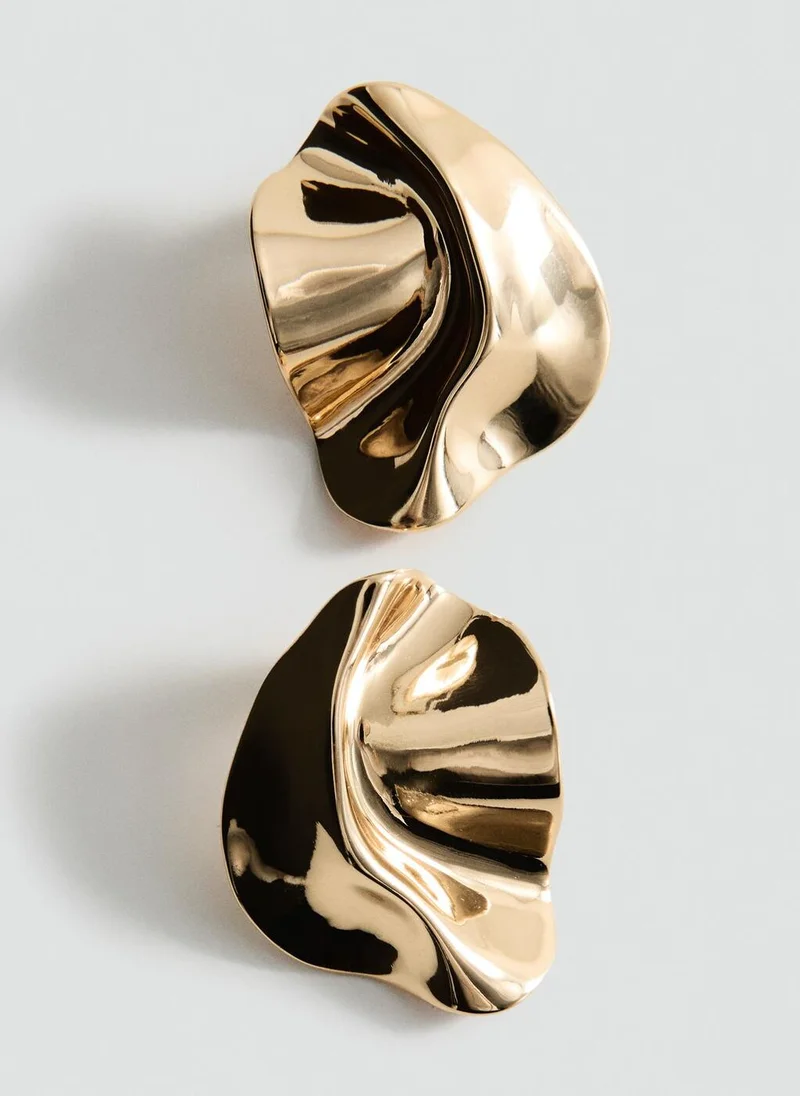 MANGO Textured-relief earrings