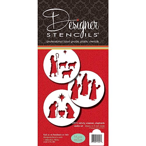 Designer Stencils Nativity, Wisemen and Shepherd Cookie Stencil Set C1012 by Designer Stencils - Image 1