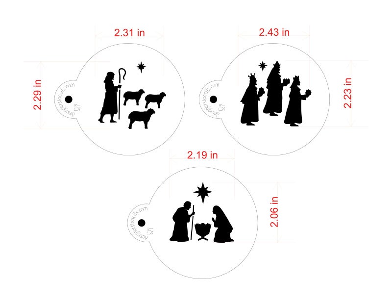 Designer Stencils Nativity, Wisemen and Shepherd Cookie Stencil Set C1012 by Designer Stencils - Image 5