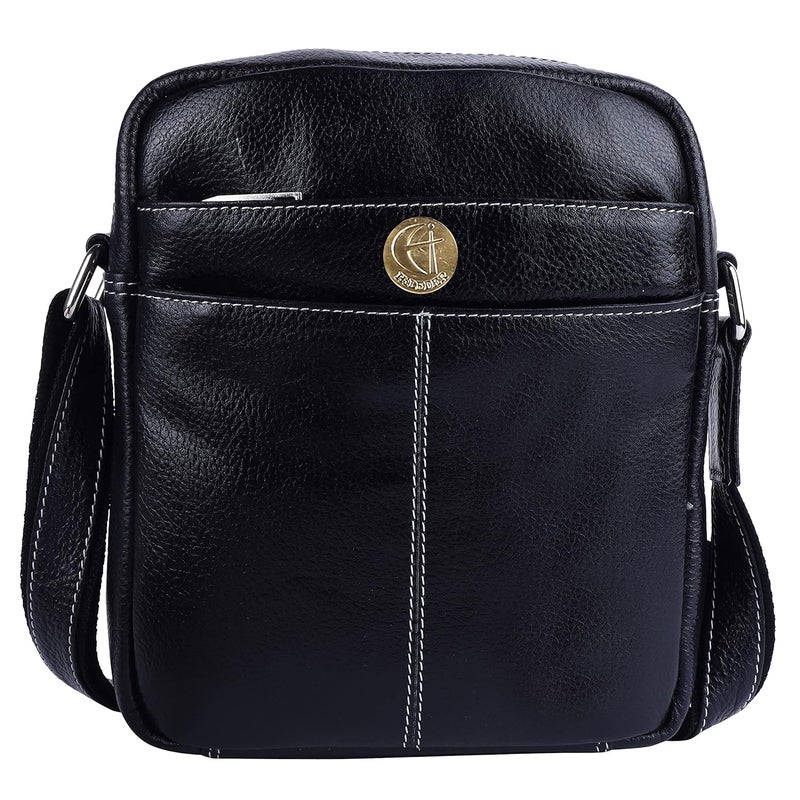 HiLEDER 100% Pure Genuine Leather Utility 7 inch Travel Office Ipad Tab Bag - Image 1