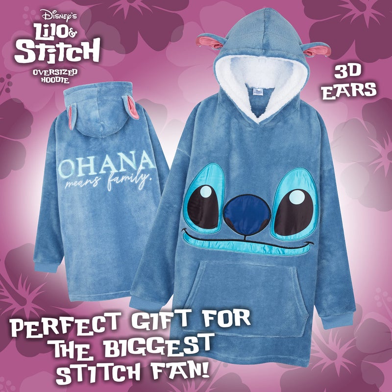 Disney Disney Hoodies for Teenager  Oversized Hoodie Blanket  Minnie Mickey Stitch Gifts (Blue) - Image 3