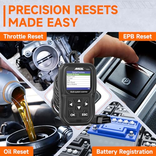 Ancel ANCEL FD500 OBD2 Scanner fits for Ford Lincoln Mercury - All Systems Code Reader with Engine, ABS, SRS, Transmission, 4WD Diagnostics - Scan Tool with EPB, Throttle, Oil Reset, Battery Registration - Image 3