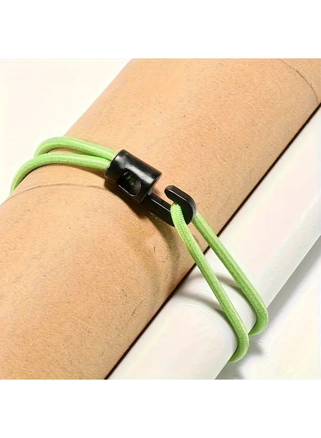 Heavy Duty Elastic Rope With Hooks Green Adjustable Straps For Tarps Camping - Image 5