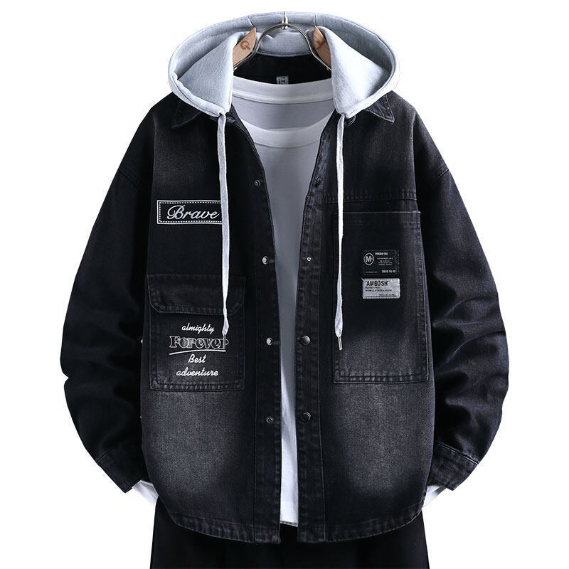Men's Casual Denim Jacket with Contrast Panels - Image 1