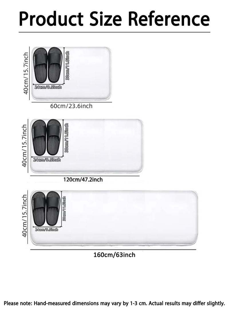 Kitchen Rug Mats Set, 3Pcs Crystal Velvet Floor Runner Mats – Non-Slip Absorbent Kitchen Carpets for Front of Sink & Hallway – Soft Standing Mats for Home, Kitchen & Bathroom Use - Image 2