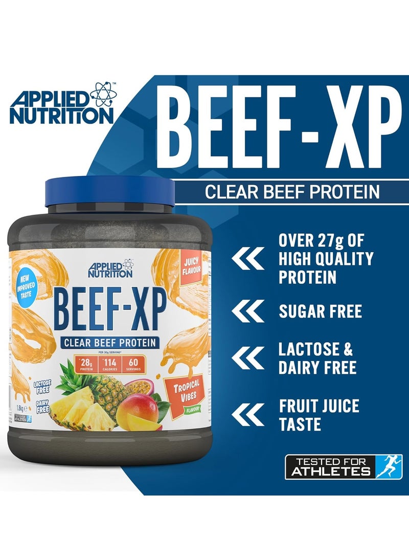 Applied Nutrition Beef Xp Clear protein isolate (Tropical Vibes flavour) 1.8 kg - 28g Protein, Lactose Free, Dairy free - Image 3