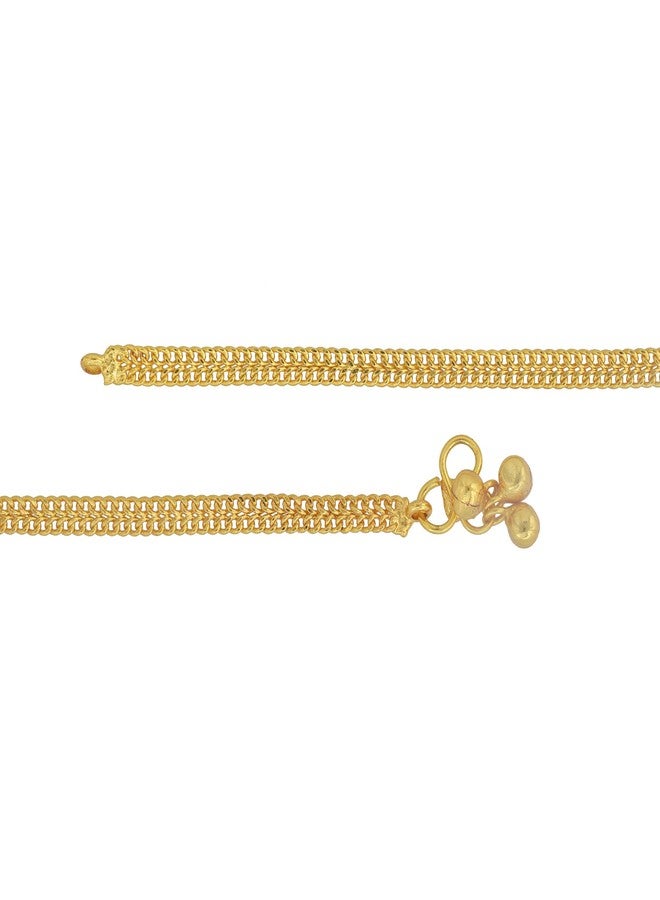 Memoir Gold Plated Plain and sober Anklet payal pajeb Women Traditional payal stylish - Image 3