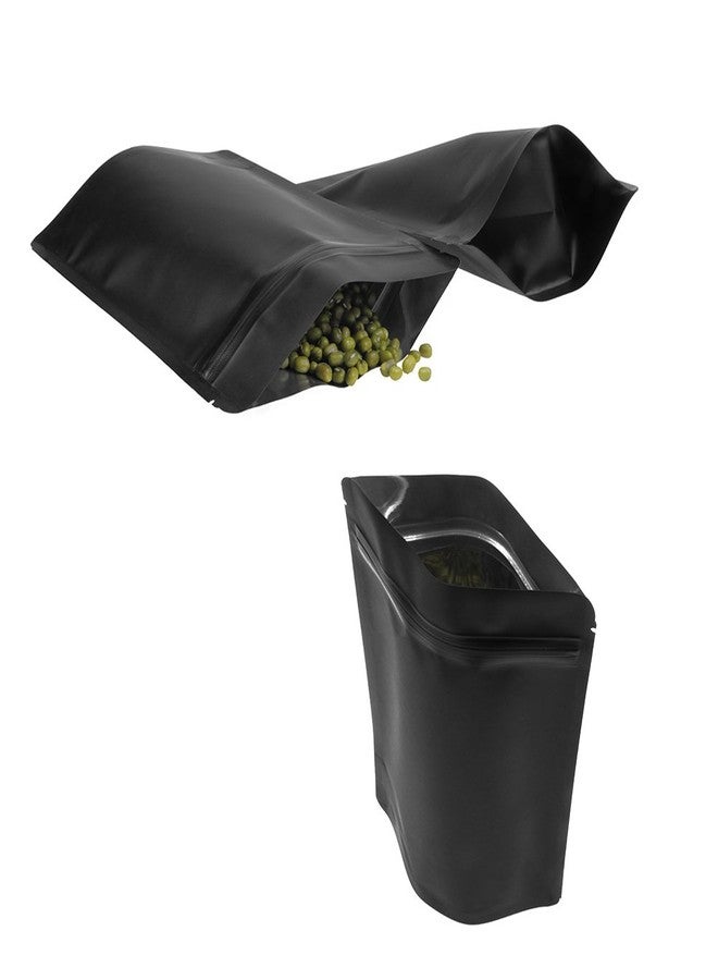 GooGou Matte Black Resealable Zip Mylar Bag Food Storage Aluminum Foil Bags Smell Proof Pouches 50pcs (6.29x9.05in) - Image 2