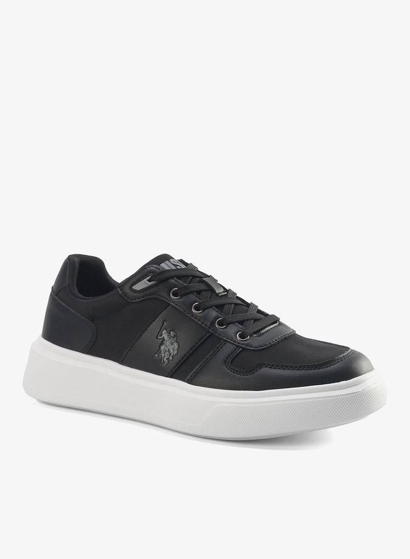 U.S. Polo Assn. Men's Black Low-Top Sneakers - Lightweight Shoes, Minimalist Designed for Style - Image 3