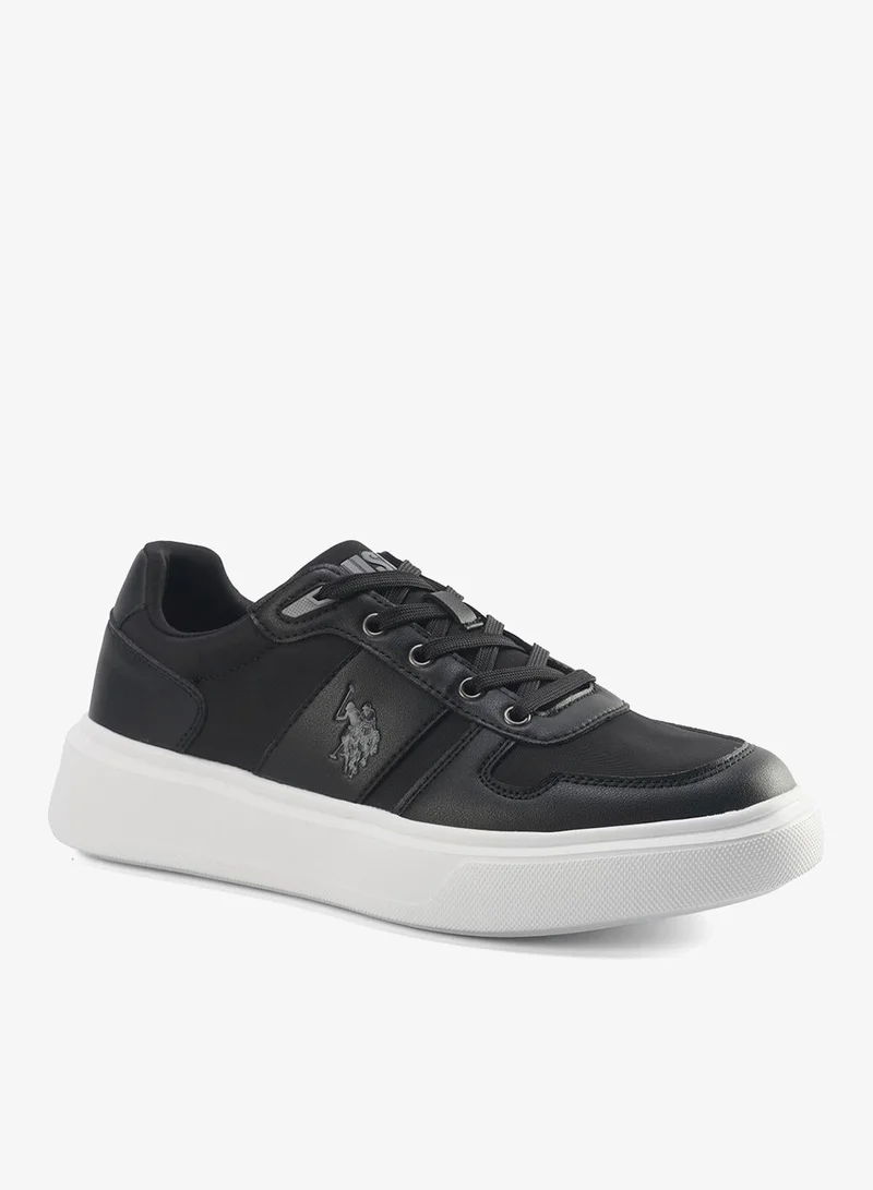 U.S. Polo Assn. black Men's Black Low-Top Sneakers - Lightweight Shoes, Minimalist Designed for Style for Men | Best Price UAE