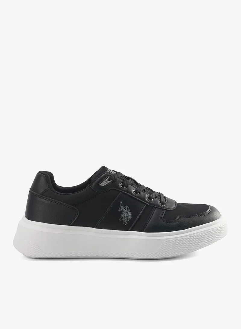U.S. Polo Assn. black Men's Black Low-Top Sneakers - Lightweight Shoes, Minimalist Designed for Style for Men | Best Price UAE