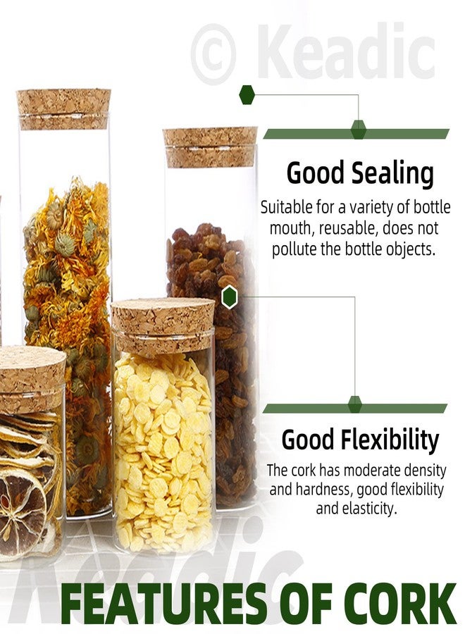 كياديك مجموعة سدادات فلين خشبية مخروطية الشكل من Keadic، 9 قطع، 3 أحجام #48#34#28، مصنوعة من خشب طبيعي ناعم، بديلة لسدادات زجاجات النبيذ والبيرة - Image 4