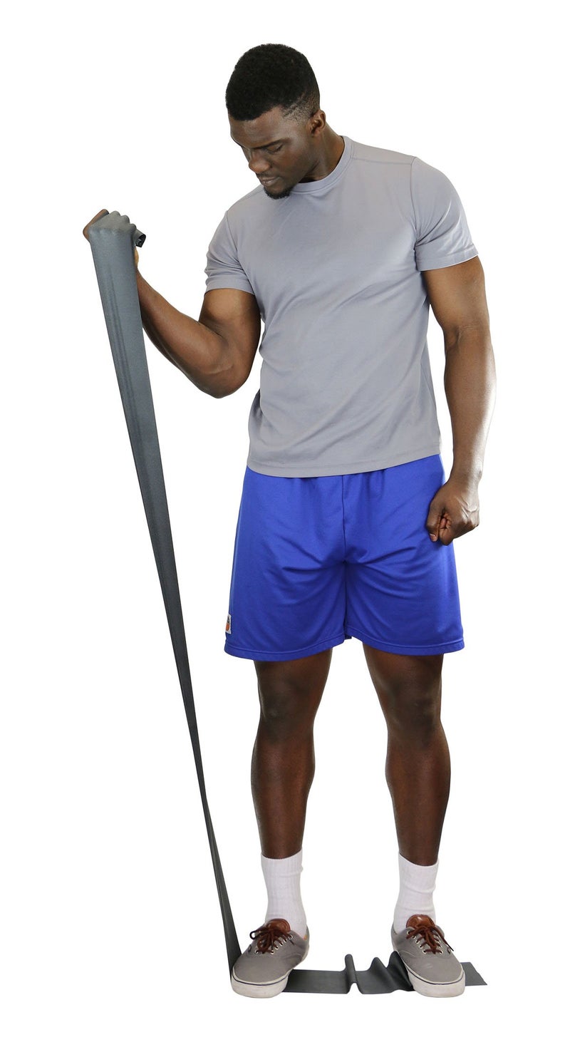 Cando-1211054 CanDo Low Powder Exercise Band  6 yard Roll  Black: X-Heavy - Image 5