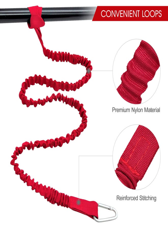 4 Pack Kayak Paddle Leash Lightweight Stretchable Coiled Kayak Rod Leash Lanyard for SUP Boating Canoeing Fishing Kayaking - Image 3