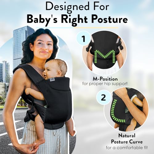 Chicco SnugSupport 4-in-1 Infant Carrier, Front and Back Carry Positions, Infant Backpack, Baby Carrier Newborn to Toddler, for Infants 3.4-15 kgs | Black - Image 5