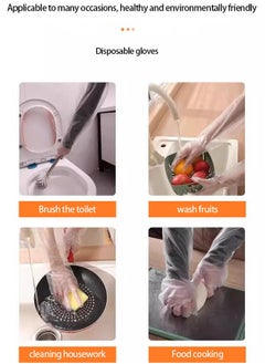Beauenty Long Gloves, Durable CPE Material, Disposable Gloves - 20 Pack, Extra Long and Thick, Waterproof and Oilproof  - Image 2