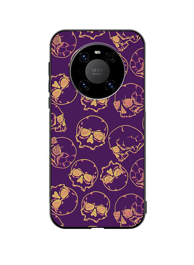VR CREATIVE Protective Case Cover For Huawei Mate 40 Fluorescent Sketch Skulls Design Multicolour - Image 1