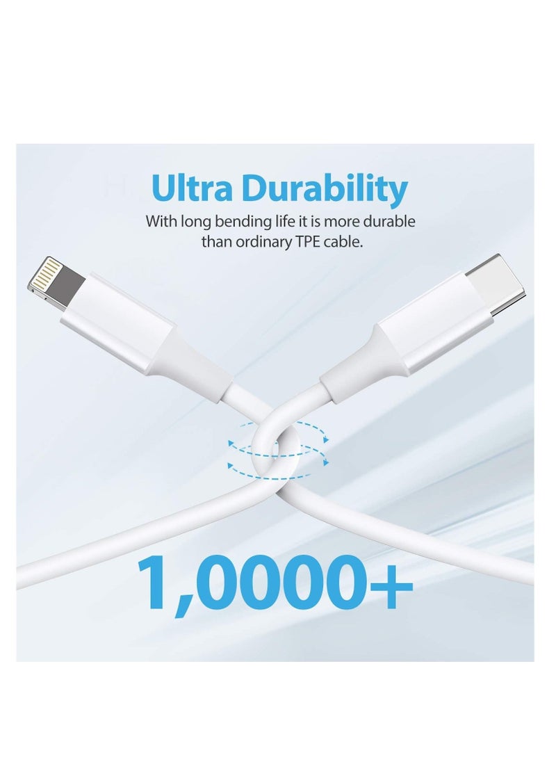 Generic - USB C to Lightning Cable 2Pack 3FT [Apple MFi Certified] iPhone 11 Lightning to USB-C Fast Charging Cable Compatible iPhone 12 11/11 Pro/11 Pro Max/X/XS/XR/XS Max/8/8 Plus, Supports Power Delivery - Image 1
