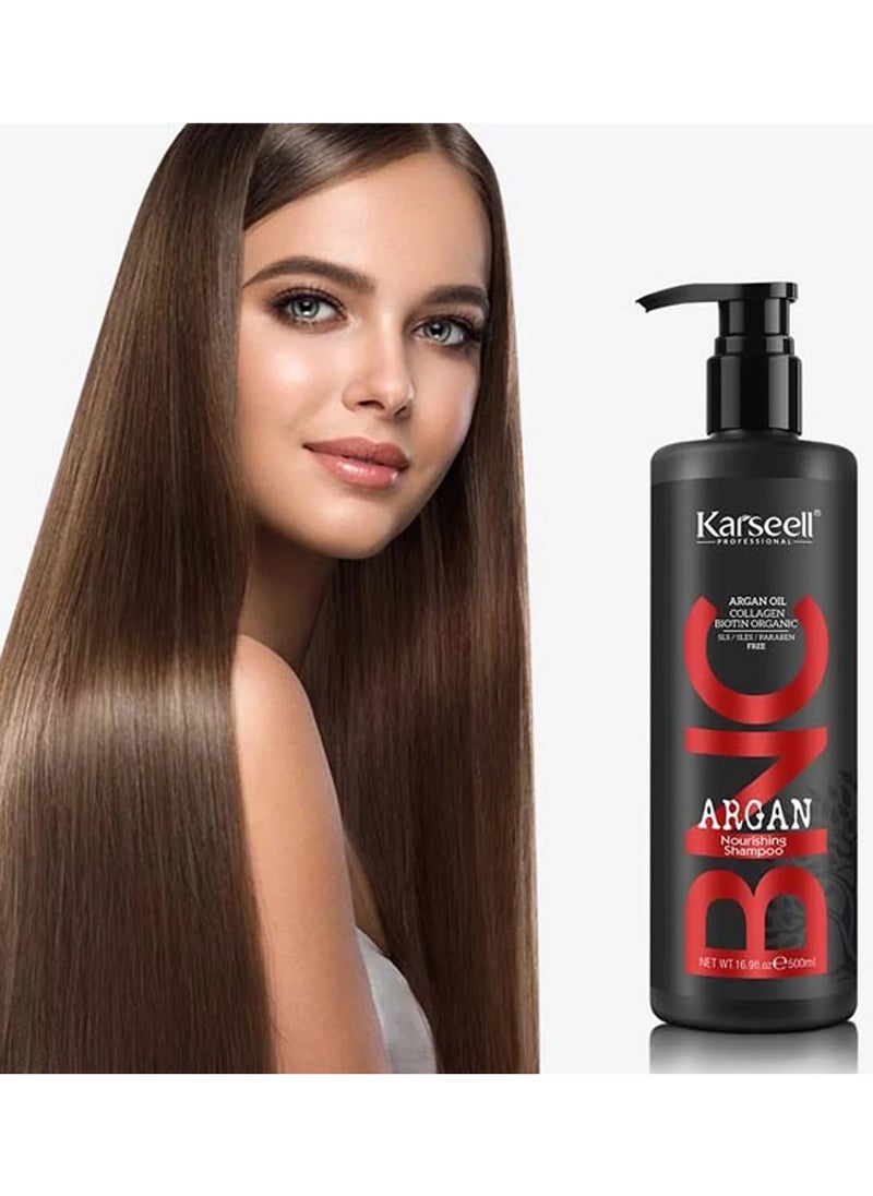 Karseell - KARSEELL ARGAN OIL COLLAGEN BIOTIN ORGANIC NOURISHING SHAMPOO 500 ML - Image 1