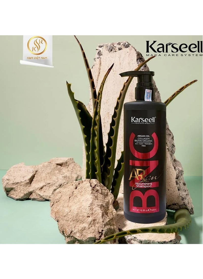 Karseell - KARSEELL ARGAN OIL COLLAGEN BIOTIN ORGANIC NOURISHING SHAMPOO 500 ML - Image 1