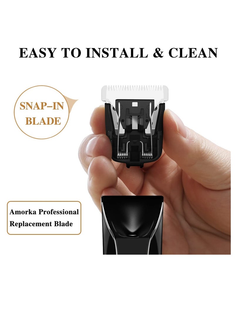 Amorka 2 Pack Replacement  for Manscaped The Lawn Mower Electric Groin Hair Trimmer , Hygienic Snap-In Replacement  Compatible with Manscaped Lawn Mower 4.0 3.0 2.0 Replaceable Black  - Image 3