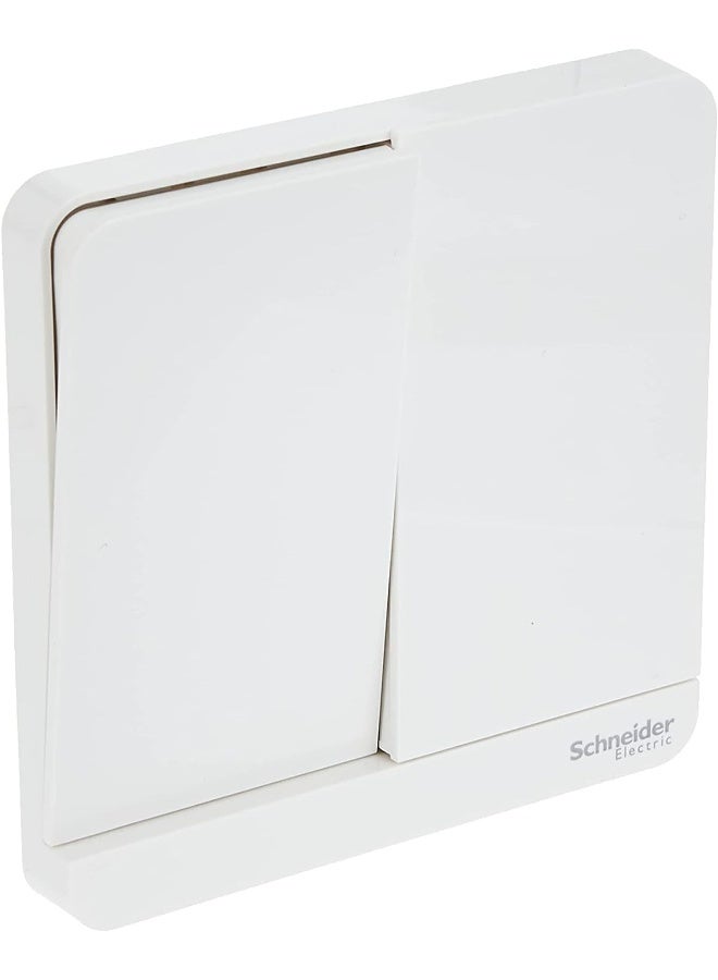 Schneider Electric Electric Avataron, 2 Gang, Two Way Switch, 16Ax 250V, White - Image 1