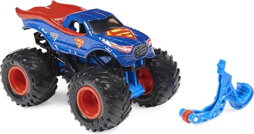 Monster Jam, Official Superman Monster Truck, Die-Cast Vehicle, Heroes and Villains Series, 1:64 Scale - Image 2