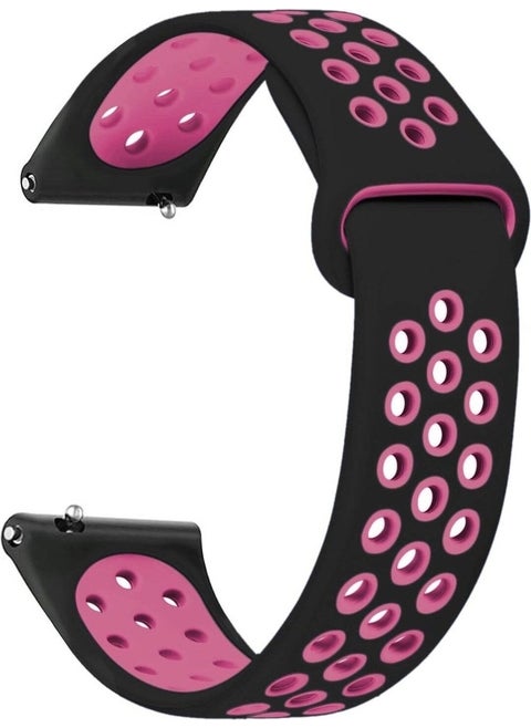 Amazfit Gtr3 and Gtr3 Pro Compatible Soft Textured Nike Style Perforated Patterned Silicone Band Strap
